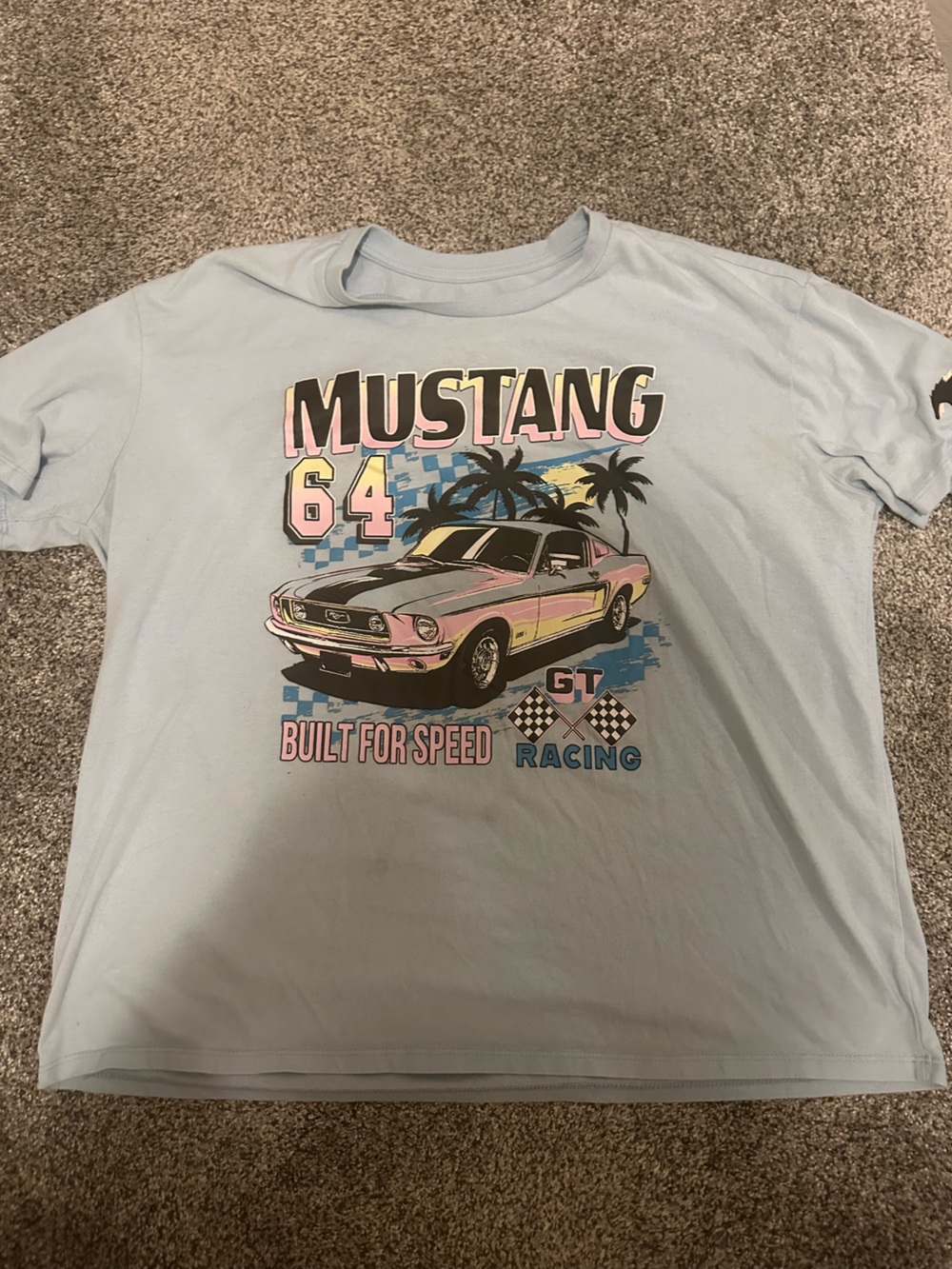 G/FORE Light Blue Mustang 64 Racing Graphic Tee
